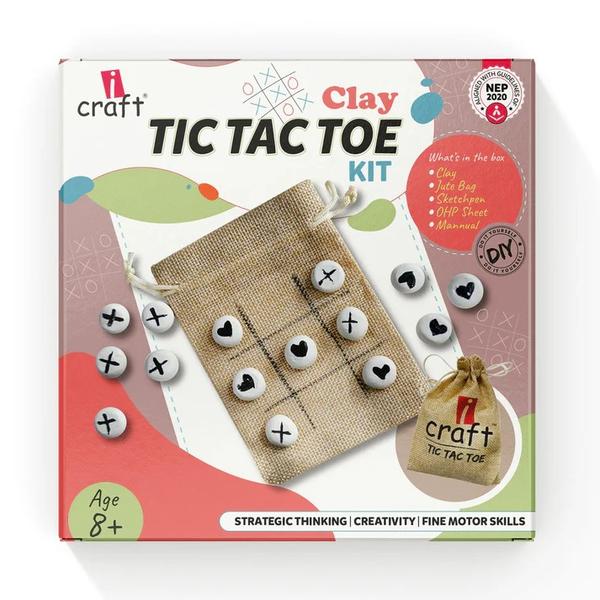 DIY Clay Game for Kids, Arts and Crafts Activity, Educational Toy, Best Gift for KidsDIY Tic Tac Toe Game: Kids can create their own unique Tic Tac Toe game using clay, fostering creativity and imagination.Complete Kit: Includes clay, jute bag, sketch pen, and OHP bare, providing everything needed for the activity.Educational and Fun: Promotes strategic thinking, problem-solving skills, and fine motor development while having fun.Perfect Gift for Kids: Ideal for birthdays, holidays, or as a return favor, this kit offers hours of engaging entertainment.Safe and Non-Toxic Materials: Made with child-friendly, non-toxic materials, ensuring safety for kids.