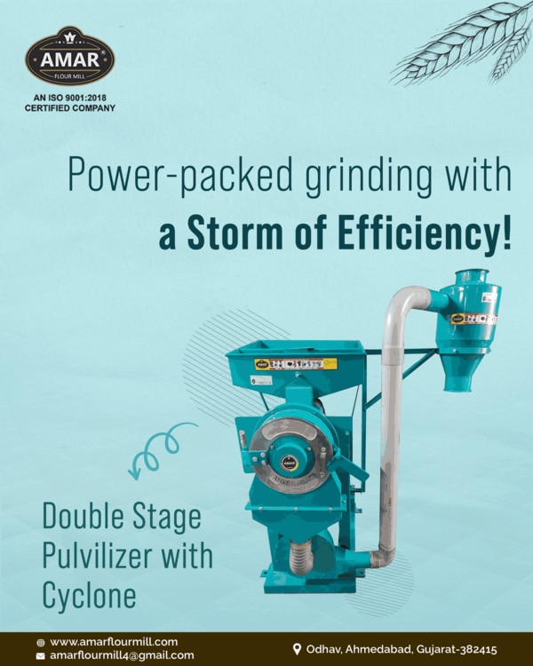 DOUBLE STAGE PULVERIZER WITH CYCLONE PULVERIZER 