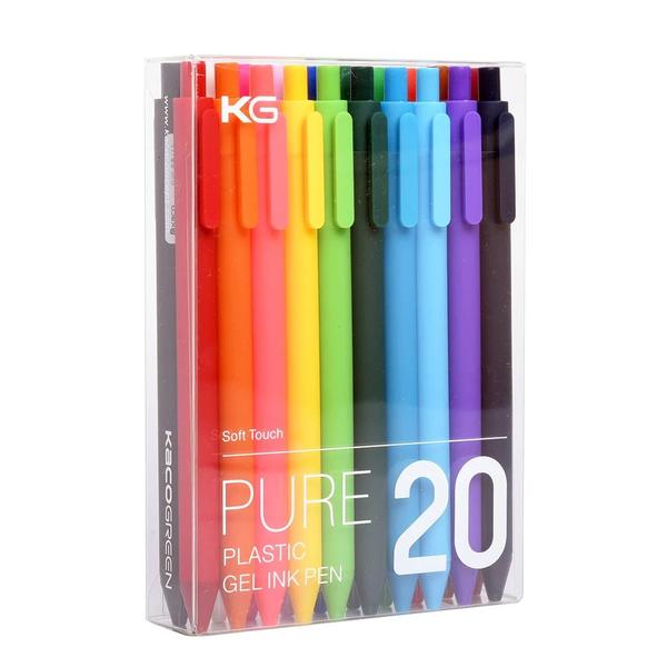 Kaco Pure Assorted Colour Gel PensEach pen has the same writing colour as the pen's body Safe, non-toxic, lead-free, and acid-free constructionSoft rubber paint matte pen holder for a comfortable gripSoft touch and lightweight design for extended writing timeUltra-fine point for beautiful lines Ideal for writing on pages or sticky notesPerfect for art creators and engineering architectshttps://www.theartcity.net