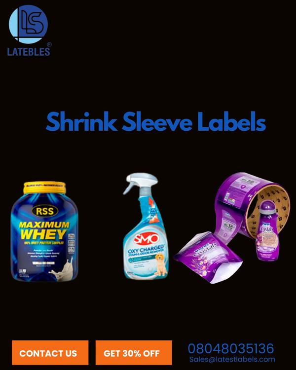 Shrink sleeve labels offer a flexible, durable, and eye-catching packaging solution. Designed to fit any shape, they provide full 360-degree coverage and vibrant, high-quality prints. Ideal for enhancing brand visibility and ensuring tamper-evident security, these labels are perfect for bottles, cans, jars, and more.