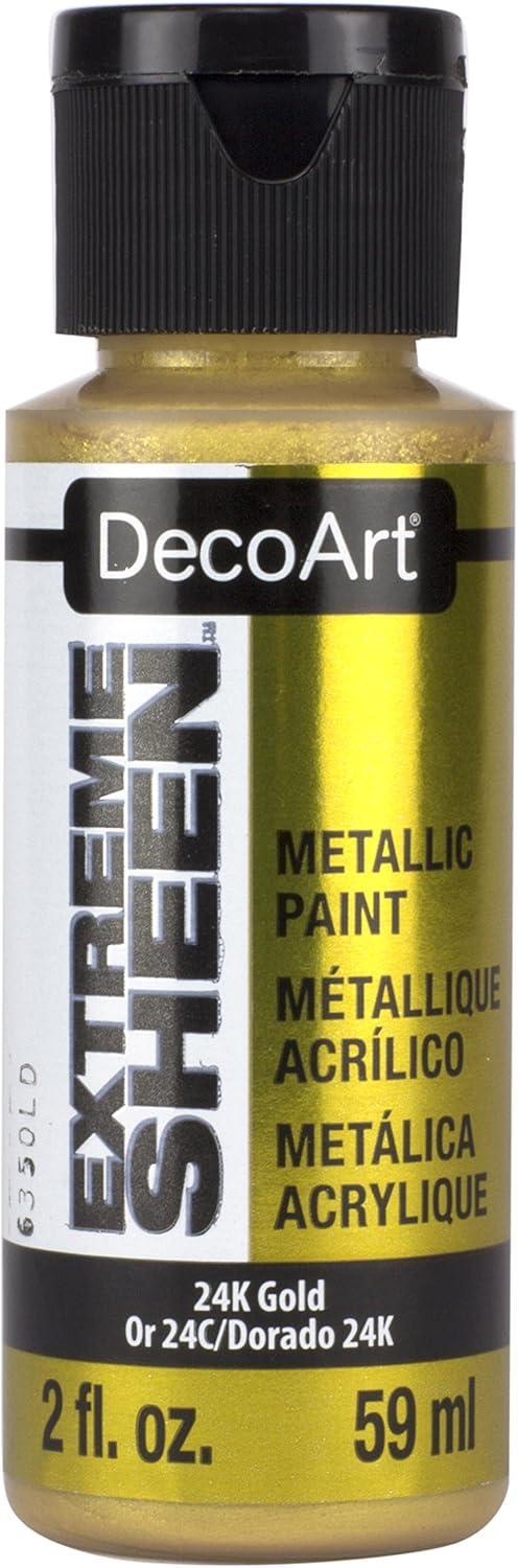 DecoArt Extreme Sheen Acrylic Colors - Offering an advanced, finely-pigmented formula, Extreme Sheen is a bright, water-based, acrylic metallic paint. Whether you prefer jewel tones or traditional metallic colors, you are guaranteed a uniform, durable metallic shimmer from the ultra-fine, reflective pigments.