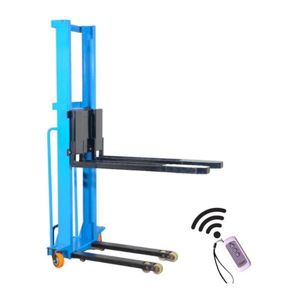 Top Self Loading Stacker manufacturer in India.The Self Loading Stacker by Easy Move is a robust and ergonomic solution designed to optimize material handling in warehouses and manufacturing facilities. Combining superior performance, safety, and operator comfort, it’s the ideal tool for a wide range of industries.Technical Specifications• Load Capacity: 500 kg• Lifting Height: 1.6 meters• Fork Length: 110 cm• Fork Outer Width: 56.5 cm• Fork Inner Width: 22.5 cm• Battery Continuous Discharge Time: 6 hours• Motor: 750 W• Rise / Decline: Electric• Forward / Backward: Manual• Dimensions: 150 x 87 x 210 cm• Weight: 215 kgWhy Choose the Self Loading Stacker?Ergonomic Design for Operator ComfortThe Self Loading Stacker features a movable pedal and an ergonomically designed handle, reducing operator fatigue and making it easy to perform operations with minimal physical effort.Reliable PerformancePowered by a 750W motor, this stacker ensures smooth operation with excellent speed regulation. The large-capacity battery provides up to 6 hours of continuous use, ensuring your operations remain uninterrupted.Compact and SafeIts C-type steel frame provides maximum stability and safety during operation. With its compact structure, the stacker is highly maneuverable, making it perfect for tight spaces in warehouses and factories.Applications• Warehousing: Perfect for organizing and stacking goods in warehouses, reducing physical strain on workers.• Manufacturing: Ideal for moving heavy materials within production lines.• Logistics & Distribution: Efficiently moves products in distribution centers, optimizing space and improving workflow.• Retail: Helps in organizing stock and managing inventory efficiently in retail settings.Customer Benefits• Enhanced Efficiency: Quick lifting and lowering speeds enhance productivity by reducing handling time.• Increased Safety: The C-type steel frame ensures stability and reduces risk during operation.• Longer Battery Life: With up to 6 hours of continuous use, the stacker minimizes downtime, keeping your operations running smoothly.• Ease of Use: The ergonomically designed controls and handle ensure operators can easily maneuver the stacker with minimal effort.Call For More Information.