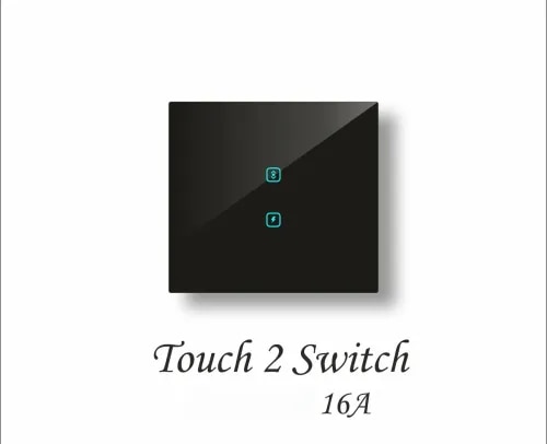 Smart Home Control Panel | Touch 2 Switch (2-16A) | Best Retrofit WiFi Smart Switchboard for High-Power Lighting and Appliance Control in Indian Homes product image