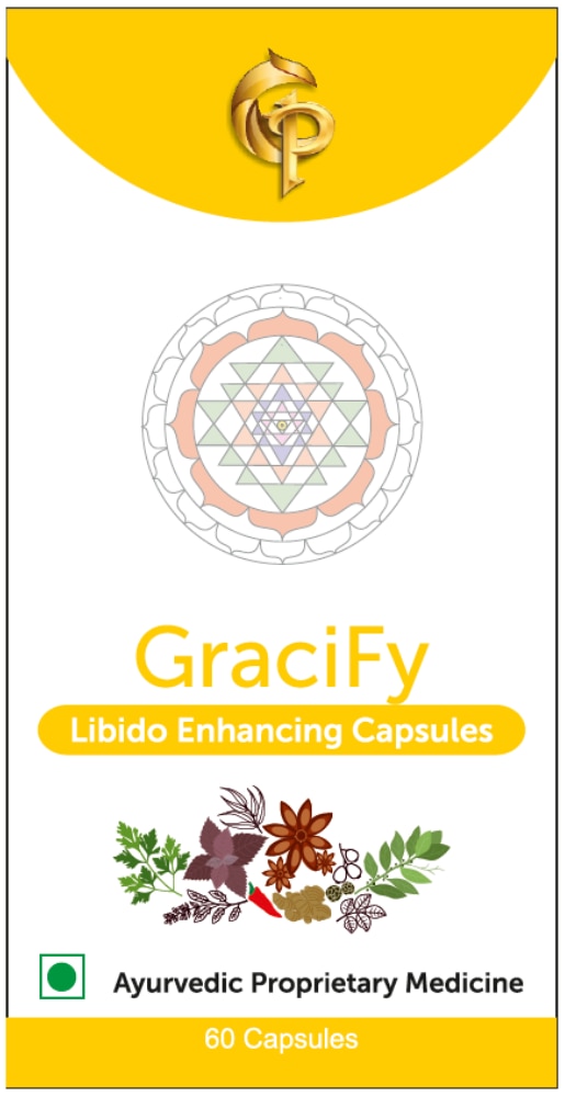 Indications: Sexual dysfunction Impaired male potency and libido, Low sperm count.Dosage - 1 capsule twice daily before food or as directed by the physician.How does it help you:Boosts stamina and endurance, Boosts libido, Improves sperm quality, relieves stress.Composition: Each capsule containsGinseng Panax ginseng - 90mg, Maca Lepidium meyenii - 76.5 mg, Ashwagandha Withania somnifera - 99 mg, Gokshura Tribilus terrestris - 90 mg, Jatiphala Myristica fragrans - 49.5 mg, Kapikacchu Mucuna puriens - 45 mg, Excipients - QS.Caution: Colour of product may vary based on processing season; If you have allergic symptoms, please consult physician