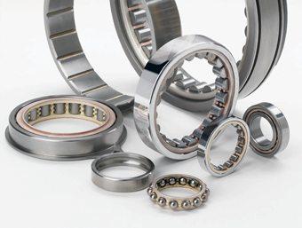 All cylindrical roller bearing configurations (except RAA) provide precision control of the rollers for operation over a wide range of speeds with precision-ground, double-ribbed guide flanges on one ring. These roller bearings are found in turbine engine mainshaft, transmission and gearbox applications with high radial loads.Size range: 22 mm to 300 mm OD (special designs up to 600 mm are available)Design Attributes:RF and RJ configurations are designed for applications requiring axial position control or limited thrust capabilities in one direction.For applications operating at higher loads and speeds, the RJ configuration is designed for easier lubrication with an oil jet onto the inner race.Types RU and RN are full-floating configurations that allow limited axial motion during operation. RN is less prone to slip or skid under lighter loads or varying loads at high speeds. RU is easier to lubricate under heavier loads.Types RUS and RNH bearings are used in integral designs where the rollers run directly on a hardened and ground shaft or housing. Performance characteristics are similar to RU and RN.The RAA configuration has single-ribbed inner and outer rings and performs under low speeds or oscillating conditions. It has high guide flanges to accept some thrust in one direction.Applications:Turbine engine mainshaftsTransmissionsGearboxes