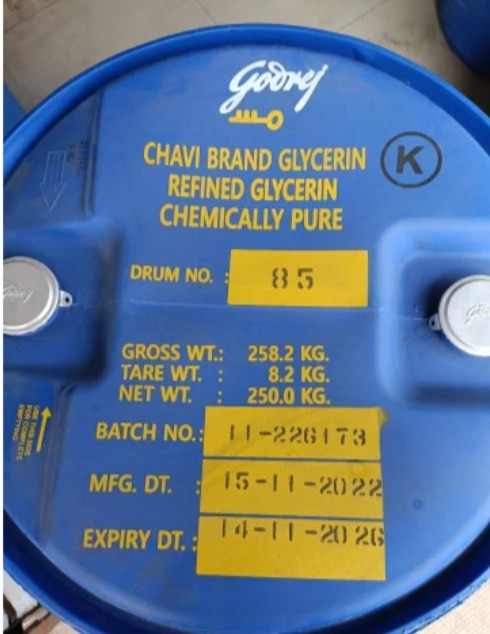 Godrej Glycerine Cp Grade stock available, confirm stock before placing orderGodrej Glycerine Cp Grade is a high-quality industrial grade product that is widely used in various industries. With its 99% purity, this liquid form glycerine is highly soluble and can be stored at room temperature. Its density of 1.26 Gram per cubic centimeter(g/cm3) makes it easy to handle and use. This industrial grade glycerine is suitable for various applications, including cosmetics, pharmaceuticals, food and beverages, and many others. It is an essential ingredient in the production of various products such as soaps, lotions, and creams. Its high solubility makes it an ideal ingredient in the production of syrups, cough medicines, and other pharmaceutical products. Godrej Glycerine Cp Grade is a reliable product that is sourced from trusted suppliers, traders, and wholesalers. Its high purity ensures that it meets the stringent quality standards in the industry. Additionally, its liquid form makes it easy to use, and it can be easily blended with other ingredients.