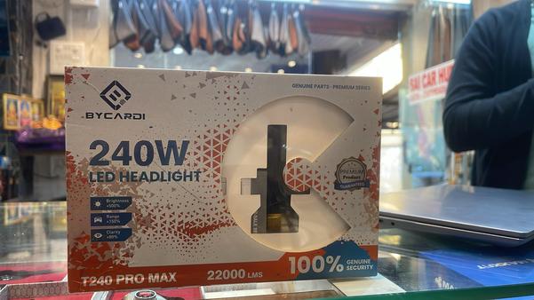 Upgrade your vehicle’s lighting with the Bycardi 240W LED Headlight, engineered for maximum brightness, durability, and energy efficiency. Whether you're driving at night, off-roading, or facing extreme weather conditions, this powerful 240W LED headlamp delivers superior visibility and a longer lifespan compared to traditional halogen or HID lights.🔹 Key Features:✔️ 240W High-Power LED – Ultra-bright illumination for improved night driving visibility✔️ Advanced Heat Dissipation – Efficient cooling system to prevent overheating✔️ IP67 Waterproof & Weatherproof – Built to withstand rain, fog, and extreme conditions✔️ Wide Beam Coverage – Provides a broader and clearer field of vision✔️ Easy Installation – Plug & play design for hassle-free setup✔️ Energy-Efficient & Long-Lasting – Low power consumption with over 50,000 hours of lifespan✔️ Universal Fit – Compatible with cars, SUVs, trucks, motorcycles, and off-road vehiclesDrive with confidence using the Bycardi 240W LED Headlight, the perfect choice for enhanced road safety and off-road adventures!