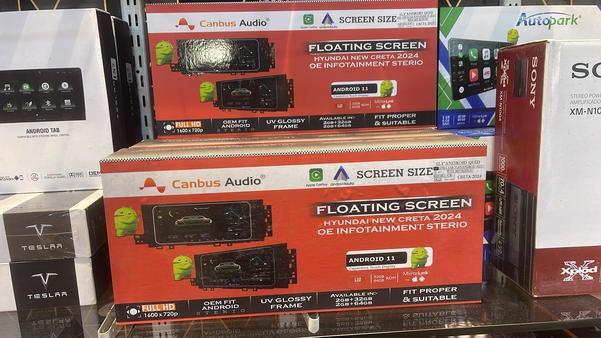 Upgrade your Hyundai New Creta 2024 with the Canbus Audio® Floating Screen OE Infotainment Stereo, designed to provide a seamless, high-tech multimedia experience. Featuring a large floating touchscreen, wireless connectivity, and premium audio output, this infotainment system enhances both entertainment and navigation for a smarter driving experience.🔹 Key Features:✔️ Floating Touchscreen Display – Large, high-resolution screen for an immersive experience✔️ OE Fitment for Hyundai New Creta 2024 – Perfect integration with the car’s dashboard✔️ Wireless Apple CarPlay & Android Auto – Connect your smartphone seamlessly✔️ 4K Video Playback & HD Display – Ultra-clear visuals for the best infotainment✔️ Premium Audio Processing – Crystal-clear sound with built-in DSP (Digital Signal Processing)✔️ Fast Processor & Smooth UI – Lag-free performance with a user-friendly interface✔️ Bluetooth & WiFi Connectivity – For hands-free calling, music streaming, and navigation✔️ Navigation & Voice Assistance – Access GPS, Google Maps, and voice commands effortlessly✔️ Multiple Input Ports – Supports USB, AUX, and SD card for versatile media optionsTransform your driving experience with the Canbus Audio® Floating Screen OE Infotainment System – the ultimate upgrade for your Hyundai New Creta 2024!