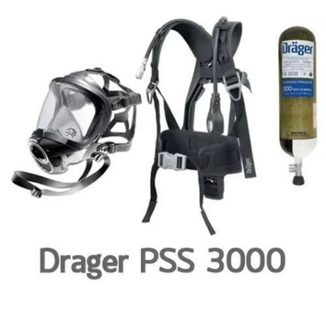 Dräger PSS® 3000For use in industrial applications where a simple, robust and easy to use breathing apparatus is required, the Dräger PAS® Lite Self-Contained Breathing Apparatus (SCBA) combines reliability with comfort and performance, as well as excellent service life and easy maintenance.Advanced technologyWith a proven design and using the same high quality pneumatics as found in professional firefighter breathing apparatus, the Dräger PAS Lite ensures consistent high performance and reliability over the lifetime of the apparatus with minimal maintenance. The carrying system features an ultra lightweight, high strength carbon composite space-frame having excellent impact, heat and chemical resistance, as well as outstanding durability.Integrated hose designBoth the air supply and gauge hoses are mounted into the space-frame, thus reducing the risk of snagging and entanglement. This enables the user to change the hose position from one side to another to suit individual preference. The fully integrated hose design also means that hoses can be replaced easily and cost effectively.Efficent load distributionIncorporating new materials that are shaped and formed to provide maximum comfort at both the shoulders and the waist, the carrying system has been developed to reduce back strain, stress and fatigue. The innovative harness design ensures an excellent weight distribution at the shoulders. The inclusion of durable rubber coated fabric provides excellent wearing comfort and chemical resistance, whilst also performing well during flame engulfment tests in line with EN137 Type 2.Service friendlyA number of unique design features ensure that downtime and costs are kept to a minimum during repair and maintenance. All major components of the SCBA Dräger PAS Lite are quick and easy to assemble and disassemble, including the harness which is attached to the space-frame by a simple single-piece retention method. The reducer is contained in the space-frame for added protection and can easily be removed with simple tools.Proven, robust and flexibleIn line with other Dräger breathing apparatus, the Dräger PAS Lite allows users to take advantage of the tried and tested systems that lie behind the best breathing apparatus in the world. Developed as a result of years of research and extensive user consultation, these benefits include the use of the same advanced pneumatics as used in the whole professional firefighting range of Dräger.The Dräger PAS Lite can be further adapted to suit specific industrial applications. As well as standard fit easy to clean harness, integrated Lung Demand Valve (LDV) or airline ready options such as the Dräger PAS ASV can be specified. Integrating easily with all Dräger PAS Airline equipment, this flexible breathing apparatus is also fully compatible with Dräger Panorama® Nova and FPS® 7000 full face mask ranges.Our SCBA is designed for use with single steel or carbon composite cylinders rated at 4 to 9 L, 200 and 300 bar. A number of secondary supply connections are available for use in rescue, decontamination or airline applications. The Dräger PAS Lite can also be fitted with a variety of electronic voice communication options.