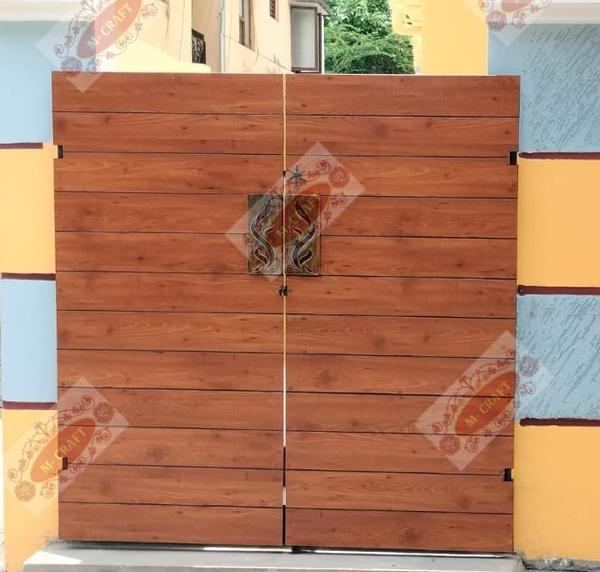 M-CRAFT (Avadi, Chennai, Tamil Nadu)HPL Openable Main Gate with Hot Dip Galvanization (G.I) and MRF PU Paint finishing.
