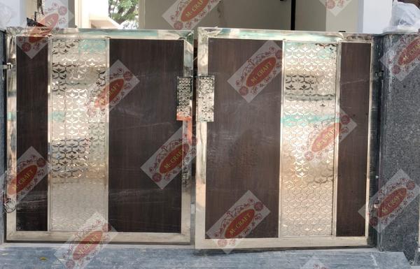 M-CRAFT ( Avadi, Chennai, Tamilnadu) Automation SS 304 Grade (Jindal Brand) HPL Openable wicket Gate.