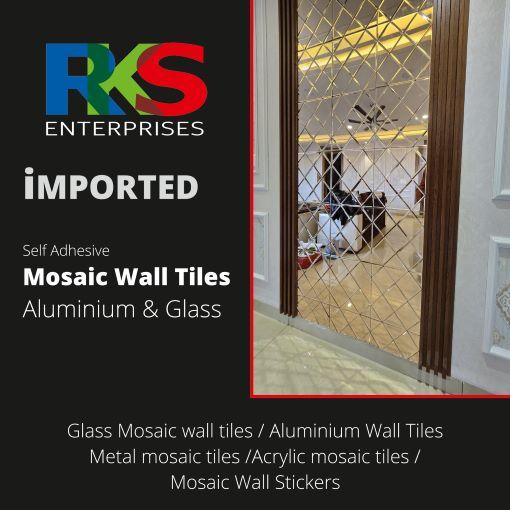 Rks Enterprises Exclusive Importer Of Mosaic Wall Tiles. Mosaic Wall Tiles Is A Hot Interior Decoration Trends Becoming Extremely Popular All Over World Because It Makes The Owner's Home Luxurious Beautiful Reasonable As Well As Timeless Use Full For -: Living Room ,lobby, Bedroom ,hotel, Spar, Karaoke Salon Use Full For Damp Wall And Outdoor AlsoAdvantages :-Ultra Light (easy Transportation)Size 01' X 01' Small Size (no Wastage )2-4 Mm Thickness(easy Installation )Fire Proof Water Proof Super DurableUltra LightFire ProofAnti DampSound ProofHeat-Insulated