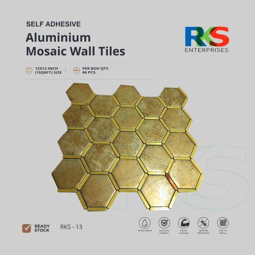 Rks Enterprises Exclusive Importer Of Aluminium & Wood Mosaic Wall Tiles 1 X 1 Feet. Aluminium & Wood Mosaic Wall Tiles 1 X 1 Feet Is A Hot Interior Decoration Trends Becoming Extremely Popular All Over World Because It Makes The Owner's Home Luxurious Beautiful Reasonable As Well As Timeless Use Full For -: Living Room ,lobby, Bedroom ,hotel, Spar, Karaoke Salon Use Full For Damp Wall And Outdoor AlsoAdvantages :-Ultra Light (easy Transportation) Size 01' X 01' Small Size (no Wastage )2-4 Mm Thickness(easy Installation )Fire Proof Water Proof Super DurableUltra LightFire ProofAnti DampSound ProofHeat-Insulated