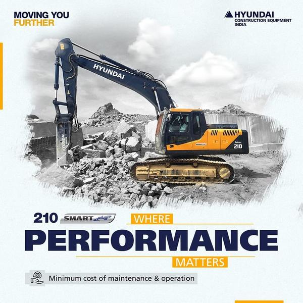 The Hyundai Smart Plus 210 is a high-performance excavator designed for maximum productivity, durability, and fuel efficiency. Engineered to deliver 140 HP @ 2000 rpm, this powerful machine ensures optimal performance with minimal maintenance costs and lower emissions, making it a reliable choice for construction and excavation projects.🔹 Key Features:✔️ Powerful 140 HP Engine – High torque and efficient fuel consumption for tough operations✔️ Operating Weight: 21,200 kg – Sturdy and stable for heavy-duty applications✔️ Versatile Bucket Capacity – 0.92 m³ GP / 0.87 m³ RB for different excavation needs✔️ Low Maintenance & High Durability – Built for long-term performance with minimal downtime✔️ Eco-Friendly Design – Ensures lesser emissions while maintaining top efficiency✔️ Ergonomic Operator Cabin – Comfort-focused controls for enhanced productivity✔️ Ideal for Construction, Mining & Infrastructure ProjectsFor more details, contact at👇📞 9850004748