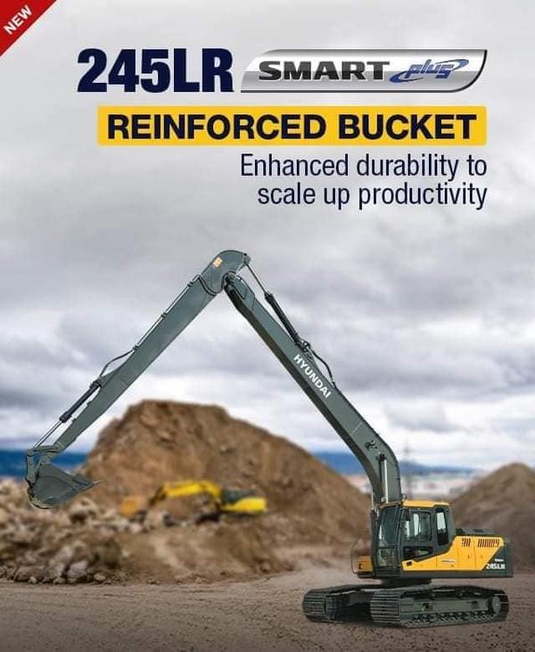 The Hyundai 245LR SMART hydraulic excavator is built for Smart Work, featuring power-packed performance, advanced hydraulics, and fuel-efficient technology to enhance productivity and maximize profitability. Designed for heavy-duty construction, mining, and infrastructure projects, this long-reach excavator ensures precision, stability, and durability, making it the ultimate choice for demanding job sites.🔹 Key Features:✔️ Powerful & Fuel-Efficient Engine – Delivers high torque with optimized fuel consumption✔️ Advanced Hydraulic System – Ensures smooth, precise, and high-speed operations✔️ Long Reach Arm – Ideal for deep excavation and large-scale earthmoving projects✔️ Smart Control Technology – Enhances efficiency and operator comfort✔️ Heavy-Duty Undercarriage – Provides stability and durability for rugged terrains✔️ Eco-Friendly Performance – Designed to minimize emissions and maintenance costs✔️ Best-in-Class Productivity & Profitability – Higher output with lower operational costs💪 Always Best In Performance!!!!!!