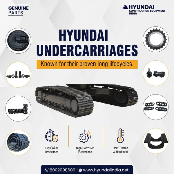 Ensure maximum durability, reliability, and efficiency for your construction machinery with Hyundai Genuine Undercarriage Parts. Manufactured with precision engineering and high-quality materials, these parts provide superior wear resistance, extended service life, and optimized machine performance. Designed specifically for Hyundai construction equipment, these genuine spare parts help reduce downtime and maintenance costs while ensuring smooth and efficient operations.🔹 Key Features:✔️ 100% Genuine Hyundai Parts – Designed for perfect compatibility and performance✔️ High-Strength Materials – Built for extreme durability and heavy-duty applications✔️ Optimized Wear Resistance – Reduces maintenance costs and extends machine life✔️ Superior Performance & Reliability – Ensures maximum uptime and efficiency✔️ Perfect Fit for Hyundai Excavators & Loaders – Maintains original machine integrity✔️ Engineered for Tough Conditions – Ideal for construction, mining, and earthmoving projects✔️ Backed by Hyundai Quality Assurance – Reliable and high-performance parts🔧 Keep your Hyundai machines running at peak efficiency with genuine undercarriage parts!
