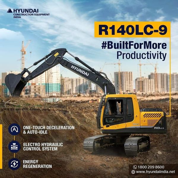 The Hyundai R140LC-9 is a versatile and high-performance hydraulic excavator engineered for superior productivity, efficiency, and durability. With a robust engine, advanced hydraulic system, and ergonomic design, this machine is #BuiltForMore—more power, more efficiency, and more profitability. Whether in construction, excavation, roadwork, or mining, the R140LC-9 ensures maximum output with minimal downtime.🔹 Key Features:✔️ Powerful & Fuel-Efficient Engine – Optimized for high performance and low fuel consumption✔️ Smart Hydraulic System – Delivers precision, speed, and smooth operations✔️ Heavy-Duty Structure – Designed for durability in tough working conditions✔️ Comfort-Focused Operator Cabin – Ensures fatigue-free operation with advanced controls✔️ Optimized Bucket & Arm Strength – Enhances digging and lifting capacity✔️ Low Maintenance & High Reliability – Reduces operational costs while maximizing uptime✔️ Ideal for Construction, Infrastructure, and Mining Applications🚜 #BuiltForMore – More Power, More Productivity, More Profitability!