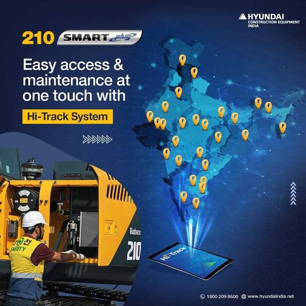 The Hyundai 210 SMART hydraulic excavator is designed for effortless operation, superior productivity, and unmatched durability. With its Hi-Track System, this machine offers easy access and maintenance at one touch, ensuring maximum uptime and efficiency for construction, mining, and earthmoving projects. Built with a powerful engine, smart hydraulic controls, and a heavy-duty structure, the Hyundai 210 SMART delivers exceptional performance with lower operating costs.🔹 Key Features:✔️ Hi-Track System – One-touch access for quick and easy maintenance✔️ Fuel-Efficient & High-Performance Engine – Maximizes output while reducing fuel consumption✔️ Advanced Hydraulic System – Ensures smooth, fast, and precise operation✔️ Heavy-Duty Structure – Built for rugged terrains and tough conditions✔️ Operator Comfort & Safety – Spacious, ergonomic cabin with intuitive controls✔️ Low Maintenance & High Durability – Reduces downtime and increases machine lifespan✔️ Ideal for Large-Scale Construction, Infrastructure, and Mining Projects🚜 SMART & EASY – Productivity, Performance, and Profitability at Your Fingertips!