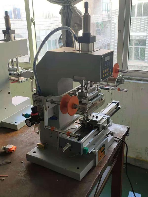 AUTOMATIC HOT FOIL STAMPING MACHINE MANUFACTURER IN GUJRAT USAGE :- FOR HOT FOIL PRINTING & EMBOSSING ON LEATHER, PAPER, REXINE, WOOD, COATED METAL AND GLASS ,PLASTIC BOX (JEWELLERY BOX, OPTICAL BOX ETC).SPECIFICATIONS :-·HEATING PLATE SIZE 4 INCH X 2 INCH (CAN PRINT UPTO 3 INCH X 2INCH PRINT).·WORKING HEIGHT - 1 MM - 200 MM (ADJUSTABLE).·HEATER POWER – 250 WATT (CARTAGE TYPE HEATER EASY TO CHANGE WITH IN A MIN).·POWER SUPPLY – 230 VOLT 50-60 Hz(CAN BE USE AT HOME ALSO).·BASE PLATE SIZE 10 INCH X 8 INCH AUTOMATIC SLIDING BASE PLATE.·PID CONTROLLER FOR ACCURATE HEAT CONTROLLING (AVOID OVERHEAT).·BOTH SIDE FOIL LOADER AND UNLOADER HOLDER AUTOMATIC WINDING.·HEAVY MACHINE STRUCTURE WITH CHROME COATED.·1 YEARS ELECTRIC PARTS WARRANTY.