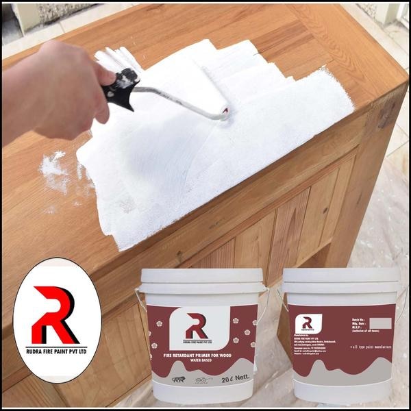 **Fire Retardant Primer for Wood (Solvent-Based)** A **Fire Retardant Primer for Wood (Solvent-Based)** is a protective coating designed to enhance the fire resistance of wooden surfaces. It penetrates deeply into the wood, forming a durable barrier that slows the spread of flames and reduces smoke generation in case of fire. This primer is formulated with specialized fire-retardant additives that react to heat, creating a char layer that insulates and protects the substrate. Ideal for use in commercial, residential, and industrial applications, it serves as a base coat for fire-retardant topcoats, improving adhesion and durability. Suitable for both interior and exterior wood surfaces, it provides excellent resistance to moisture and environmental factors. It dries quickly, ensuring a smooth and even finish. Common applications include wooden panels, doors, furniture, and structural elements in fire-rated constructions. Compliance with relevant fire safety standards makes it an essential choice for fire protection in high-risk areas.