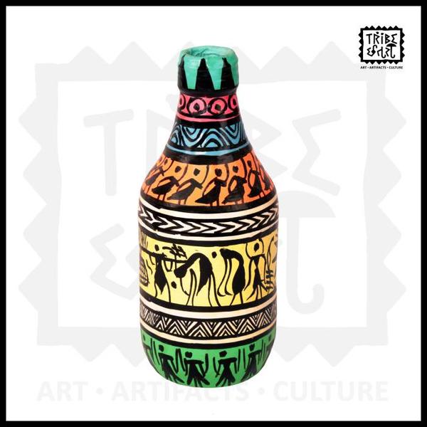saura painted decorative bottle