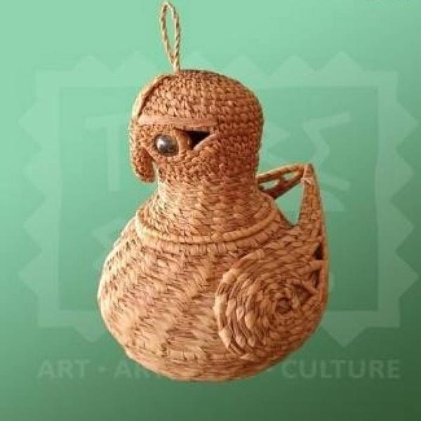 Sabai grass & Date leaves craft owl