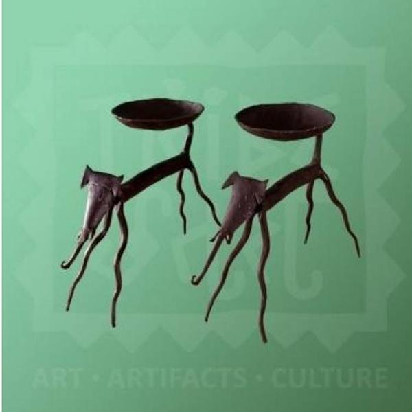 Metal Elephant candle holder