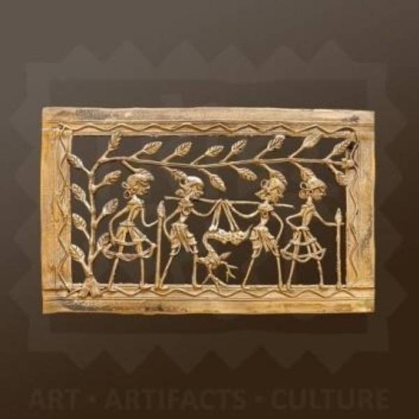 Tribal jali / brass Wall Hanging 8x5