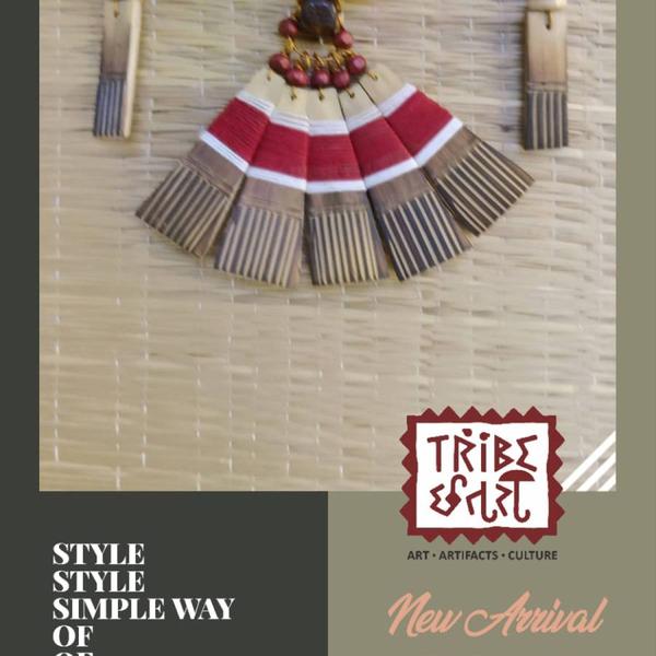 Go ethnic with this handmade bamboo tribal jewelry set created by West Bengal Santal tribal artisans. Jewelry crafted from bamboo and inspired by the adornments of Bengali tribal women from Birbhum district. This bamboo jewelry is globally valued and demanded for their stylish designs. Light, pretty, great for anytime wear