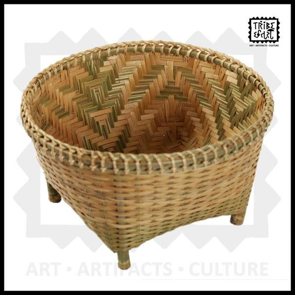 The Indian state of Meghalaya is rich in bamboo and cane resources and boasts a history of using these materials for construction and daily items. Cane and bamboo crafts occupy an important place in the local economy of the state, with artisans rendering items of daily use as well as fine-quality decorative pieces. Bamboo is the tallest grass existing in the world.It can fight with fungus and bacteria on its own.The tensile strength is much more than that of steel. Bamboo and cane crafts of Eastern India are environment friendly products which possess their individual features and style. They have successfully replaced the demand for wooden objects by producing various forms of utility and decorative artefacts. Basket weaving is an ancient art in India. Indigenous communities develop special shapes and patterns of baskets based on their local traditions, needs and techniques