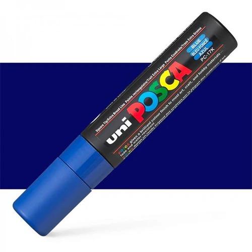 Posca, the poster color marker, has a unique water-based pigment ink which is usable on most surfaces.You won't find the same fade-proof/waterproof performance with other water-based ink markers.PC-7M bold bullet shaped tip enables easy drawing of bold lines in any direction.