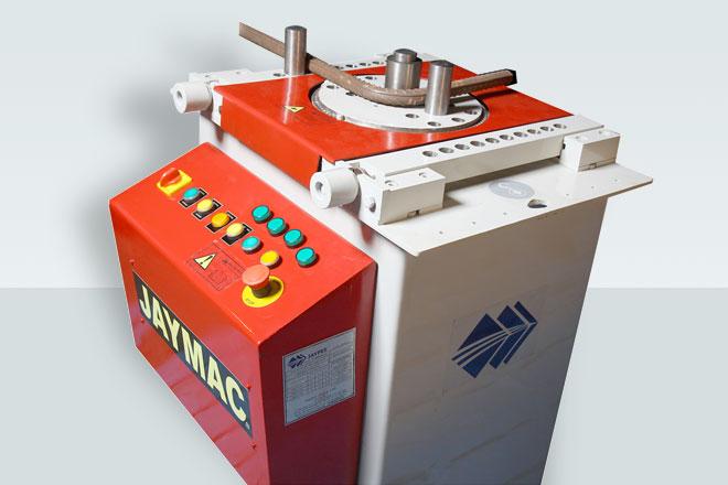 JAYMAC Bar Bending Machine is a Semi Automatic, durable fast and cost effective machine, used for bending reinforcement bars and various forms of round bars.This machine effectively increases the production capacity of your steel yard, minimising the use of manual labour.The automatic angle selection permit a precise at a preset angle making it one step bending process for various forms of bends and stirrups. Bae bending is easy to use, the machine can be operated by a layman with minimal experience.FEATURES:Set on a wide body with a heavy duty gear box, JAYMAC Bar Bending Machine boast of a rigid design which helps maintain the perfomence of the machine year after year. An oil bathed gearbox with hardened forget alloy gears provide maximum strength and innovative features such as push button bending give operator comfort.Sree Gopal Engineering Enterprises