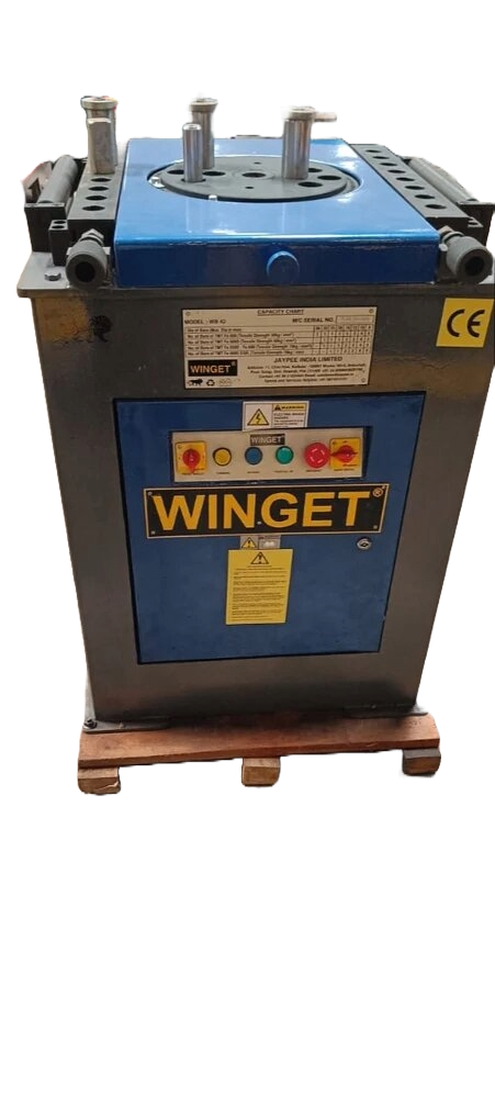 Automation Grade	AutomaticModel Name/Number	WB 42Max Bending Angle	180 degreeMax Bending Radius	150 mmBend Direction	ClockwisePower Source	ElectricTMT Bar Steel Dia.	32mmMinimum order quantity: 1 PieceWINGET TMT Rebar Bending Machine