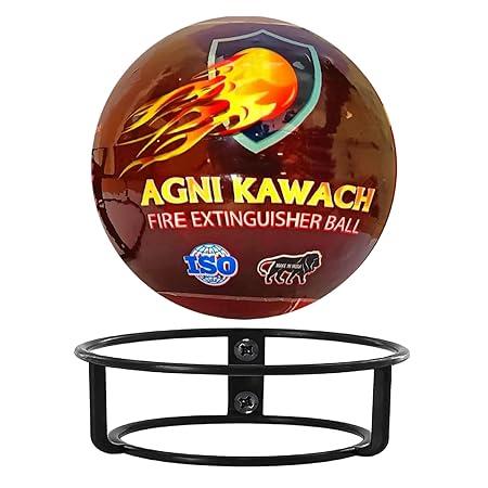 Agni Kawach Fire Extinguishing Ball is the World's Most Advanced and Unique fire extinguishing ball in the market. Auto Activated - Agni Kawach works even in the absence of human. It self activates after getting in contact with the fire/flame. No Training Required - It does not require any sort of training even a child can hold and throw the weight of 1.3 kg can use it by throwing it into the fire and can become a hero by saving lives. No Maintenance - It does not require any type of maintenance once installed it is good for 5 years, hence no recurring expenses. One For All - Agni Kawach is capable of extinguishing all classes of fire. So, no more confusion as to which cylinder to pick for fire. Cost Effective - It is so cost effective that it can fit anyone's pocket and doesn't have any maintenance cost.
