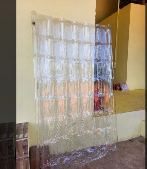 
Thickness	3 mm
Material	PVC
Color	Transparent
Surface Treatment	Color Coated
Technique	Hot Rolled
Usage/Application	Roofing
Length	6 ft
Minimum order quantity: 100 sq ft

A 6 ft PVC transparent roofing sheet refers to a type of roofing material made from polyvinyl chloride (PVC), a durable and lightweight plastic material, designed for transparent or translucent applications. These sheets are commonly used in construction for roofing where natural light is desired without compromising on protection against weather elements. 