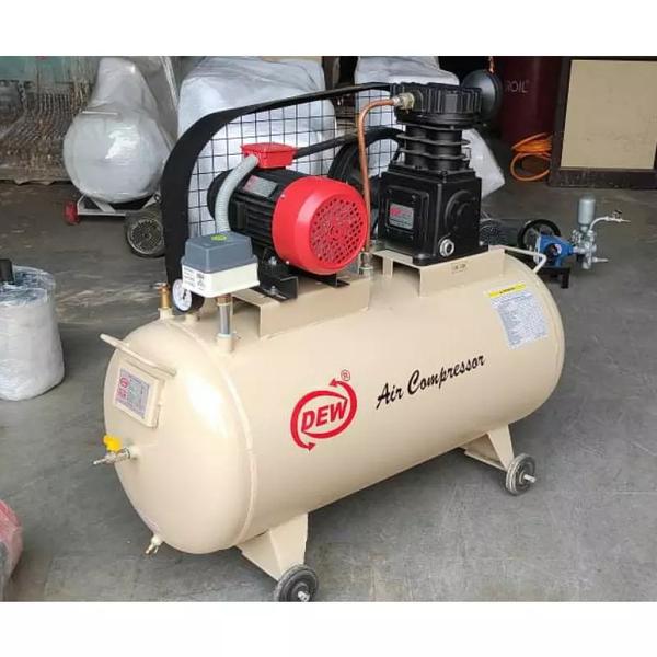 2 HP Double Piston Air Compressor Machine (American) 150 Liter Air TankModel	DS3Bore & Stroke	70 mm x 2Cylinder	DoubleFlow Rate	7.46 CFMMax. Working Pressure	: 150 PSIG (10.5 KG/CM2)Motor Power Required	2 HPAir Receiver Tank Capacity (in Liter)	(150)Power Source	AC Single/ Three PhaseCountry of Origin	Origin Made in India