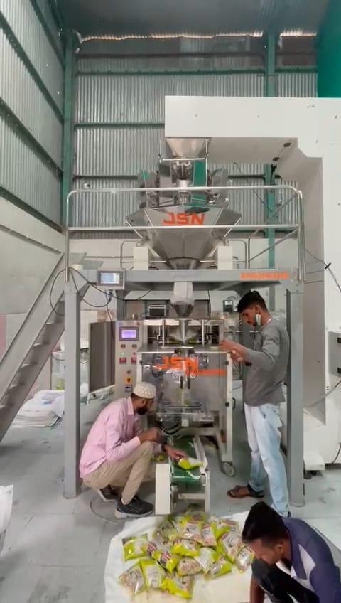 Automatic Collar Type & Load-Cell based Multi Head Weigher Machine for Sooji, Rawa, Daliya and Granules Pouch Packaging.