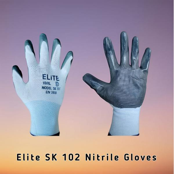 Saif Traders – Your Trusted Supplier of ELITE SK 102 Grey-White Nitrile Gloves in Raviwar Peth, Pune, and Across IndiaWelcome to Saif Traders, your reliable partner for high-quality ELITE SK 102 Grey-White Nitrile Gloves in Raviwar Peth, Pune, and across India. With a legacy spanning over four decades since 1978, we have been at the forefront of providing top-notch safety equipment and solutions to businesses and professionals. Our commitment to quality, technical expertise, and customer satisfaction makes us the preferred choice for all your safety gear needs.What are ELITE SK 102 Grey-White Nitrile Gloves?The ELITE SK 102 Grey-White Nitrile Gloves are premium disposable gloves designed for superior hand protection in industrial, medical, and laboratory settings. Made from high-quality nitrile material, these gloves offer excellent resistance to chemicals, punctures, and abrasions. The grey-white color provides a professional appearance, making them suitable for a wide range of applications.Why Choose Saif Traders for ELITE SK 102 Grey-White Nitrile Gloves?Premium Quality: We supply ELITE SK 102 Grey-White Nitrile Gloves that are made from high-quality nitrile material, ensuring durability and optimal performance.Chemical Resistance: Offers excellent resistance to chemicals, making them ideal for industrial and laboratory use.Comfort and Fit: Designed for a comfortable fit, allowing for excellent hand movement and flexibility.Expert Guidance: With over 45 years of experience, our team provides expert advice to help you select the right safety gear for your specific needs.Competitive Pricing: We offer high-quality gloves at competitive prices, making us a cost-effective choice for businesses and professionals.Local and National Reach: Based in Raviwar Peth, Pune, we cater to customers in and around Pune as well as across India, ensuring timely delivery and excellent service.Trusted Name: Since 1978, Saif Traders has been a trusted name in the industry, known for our reliability, quality, and customer-centric approach.Applications of ELITE SK 102 Grey-White Nitrile GlovesIndustrial Work: For handling chemicals, oils, and other hazardous materials in manufacturing plants.Medical and Healthcare: For use in hospitals, clinics, and laboratories to ensure hygiene and safety.Laboratory Use: For handling chemicals and biological samples in research and testing facilities.Automotive Industry: For handling oils, lubricants, and other automotive fluids.General Safety: Suitable for any environment where hand protection is required.Our Commitment to QualityAt Saif Traders, we understand the importance of safety in industrial and professional settings. That’s why we source our ELITE SK 102 Grey-White Nitrile Gloves from reputable manufacturers who adhere to strict quality standards. Each product is rigorously tested to ensure it performs flawlessly in real-world conditions.Why Choose ELITE SK 102 Grey-White Nitrile Gloves?Durability: Made from high-quality nitrile material, ensuring long-lasting performance.Chemical Resistance: Offers excellent resistance to chemicals, oils, and other hazardous materials.Comfort: Designed for a comfortable fit, allowing for excellent hand movement and flexibility.Versatility: Suitable for a wide range of applications across industries.Contact Us TodayWhether you need a single box of ELITE SK 102 Grey-White Nitrile Gloves or bulk orders for large-scale projects, Saif Traders is here to meet your needs. Our team is ready to assist you with product selection, technical advice, and seamless delivery across Pune and India.Visit us at our store in Raviwar Peth, Pune, or get in touch with us to learn more about our products and services. Let Saif Traders be your trusted partner for all your safety gear requirements.Saif Traders – Safety Solutions You Can Rely On. Since 1978.