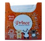 This description is for a party pack featuring 3cm x 33cm items, likely napkins or small decorations, with a focus on a party theme, such as a birthday party, with a metallic print and white and gold colors