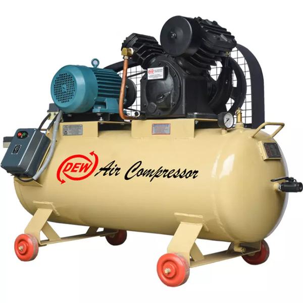 Model	D42Bore & Stroke	4’’ & 2.5’’ x 2.75’’Cylinder	DoubleRPM	866Flow Rate	17.32 CFMMax. Working Pressure	175 PSIG (12.3 KG/CM2)Motor Power Required	5 HPAir Receiver Tank Capacity (in Liter)	(200)Power Source	Three PhaseCountry of Origin	Made in India