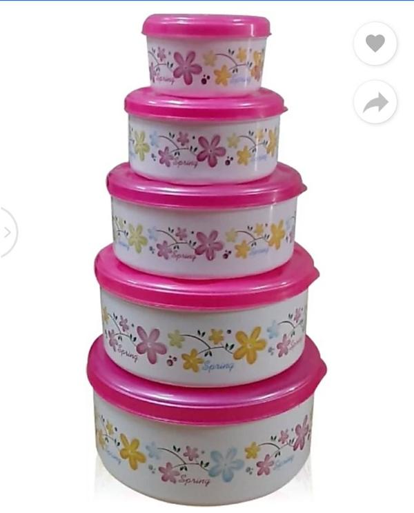 CONTAINER SET 5 PCS 250 ,450, 1000, 1600, 2500ml