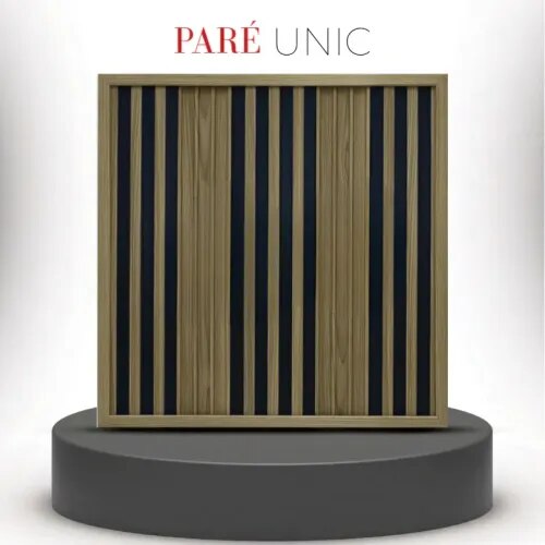Fluted Wall Panel | Danish Teak Dual Black Unic Panels | Warm and Stylish Design for Contemporary Interiors product image