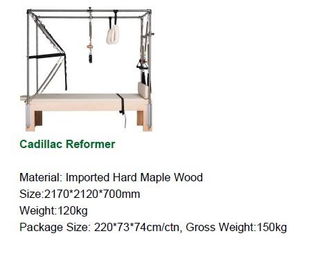 The Pilates Cadillac, also known as the trapeze table, is a versatile piece of equipment that resembles a bed frame with four posts, a raised platform, and an overhead canopy-like component called a trapeze. It's designed to enhance your Pilates experience, offering various exercises and challenges.Key Features- Adjustable Resistance: Customize the intensity to meet your specific needs with adjustable springs.- Multi-Functional: Seamlessly transitions between a standard reformer, a Cadillac, and a reformer machine equipped with a full Trapeze and tower attachment.- Comfortable Design: Padded extender for easy conversion into a table, soft handles, and long, wide mattresses for comfort during exercises ¹.Benefits- Accessibility: Ideal for students recovering from injuries, with balance challenges, or limited mobility, as it brings the mat to the student.- Variety: Offers increased variability of movements and resistance, allowing you to grow in your practice and build strength and flexibility.- Full-Body Workout: Engages the core throughout all sessions, targeting upper and lower body, and improving cardiovascular health.- Low-Impact: Suitable for elderly students, pregnant students, athletes, and dancers, providing a low-impact workout option ².