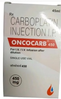Packaging Size	45mlPackaging	BoxForm	InjectionStrength	450mgItem Name	Oncocarb 450Usage	Canser