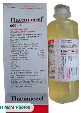 Hacmaccel 500ml Injection In Mumbai₹ 385/VialGet Latest PriceBrand Name HaemaccelManufacturer AbbottPackaging Type BoxPackaging Size 500 mlPrescription/Non prescription Prescription RequiredStorage Store Below 25 DegreeCEstablished as a Partnership firm in the year 2017 at Mira Road (Mumbai, India), we “Shree Guru Pharma” are a leading Wholesale Distributor of a wide range of Pharmaceutical Injection, Pharmaceutical Tablets, Meropenem Injections, etc