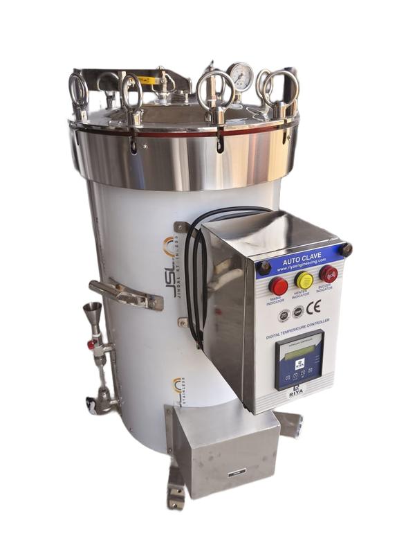 Vertical Autoclave Knob Locking Manufaturers in AhmedabadWe are also supply in Andhra Pradesh, Arunachal Pradesh, Assam, Bihar, Chhattisgarh, Goa, Gujarat, Haryana, Himachal Pradesh, Jharkhand, Karnataka, Kerala, Madhya Pradesh, Maharashtra, Manipur, Meghalaya, Mizoram, Nagaland, Odisha, Punjab, Rajasthan, Sikkim, Tamil Nadu, Telangana, Tripura, Uttar Pradesh, Uttarakhand, and West Bengalinimum Order Quantity 1 PieceCapacity 120 LitreSize 450 mm x 750 mmAutomation Grade Fully AutomaticMaterial Stainless Steel 304Pressure Range 15 To 20 psiTemperature Range 121 Degree CelsiusUsage/Application Hospital,Lab & Phrama UsesGrade SS304Voltage 230VBrand Riya EngineeringChamber Double WallFrequency 50HzThe Fully Automatic Vertical Autoclave is a high-performance sterilization system designed for laboratory, medical, and research applications. This advanced autoclave ensures efficient, reliable, and safe sterilization of various materials, including culture media, instruments, and equipment.