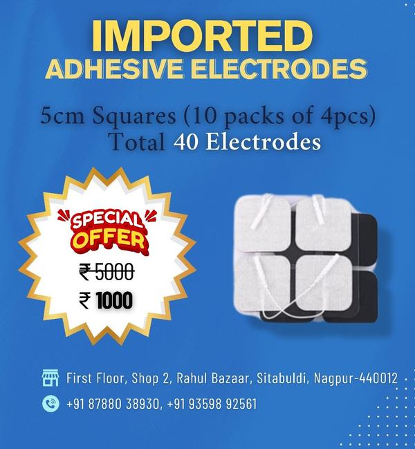 IMPORTED ADHESIVE ELECTRODES IN 5 CM SQUARES USED FOR THERAPHY PURPOSES AVIALBLE AT HUGE DISCOUNT