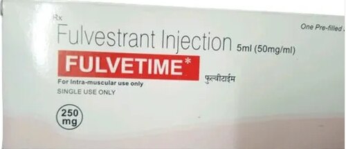 Fulvettime Fulvestrant Injection 5ml₹ 17,165/BoxGet Latest PriceMinimum Order Quantity: 2 BoxPackaging Size	50mg/5mlTreatment	CancerPrescription/Non prescription	PrescriptionForm	InjectionStrength	250mgItem Name	FulvetimeEstablished as a Partnership firm in the year 2017 at Mira Road (Mumbai, India), we “Shree Guru Pharma” are a leading Wholesale Distributor of a wide range of Pharmaceutical Injection, Pharmaceutical Tablets, Meropenem Injections, etc