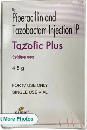 Tazofic Plus 4 5gm In MumbaiGet Latest PriceStrength	4.5 gmInjection Site	IVManufacturer	GUFIC BIOSCIENCES LIMITEDBrand	TAZOFIC PLUSPrescription	PrescriptionPackaging Type	VialSHREE GURU PHARMA MIRA ROAD (E) MUMBAI TAZOFIC PLUS 4.5GM INJECTION AVAILABLE AT WHOLE SALE RATE 