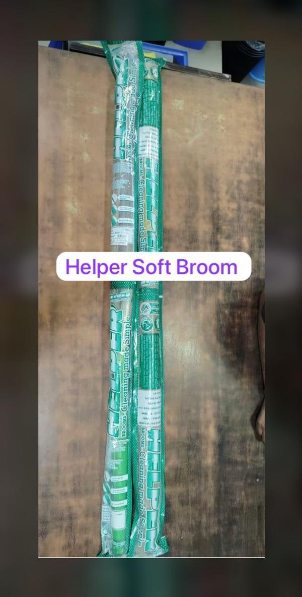 The Helper Soft Broom is a versatile cleaning tool designed for effortless sweeping on various surfaces. Featuring soft yet durable bristles, it effectively captures dust, dirt, and hair without scratching floors. Ideal for hardwood, tile, or laminate, this broom glides smoothly and minimizes debris scattering. Its ergonomic handle ensures a comfortable grip, reducing hand fatigue during extended use. Lightweight and easy to maneuver, the Helper Soft Broom is perfect for both home and commercial cleaning. With its efficient design and reliable performance, it makes daily cleaning tasks quicker and more convenient. A smart choice for maintaining spotless, dust-free floors.